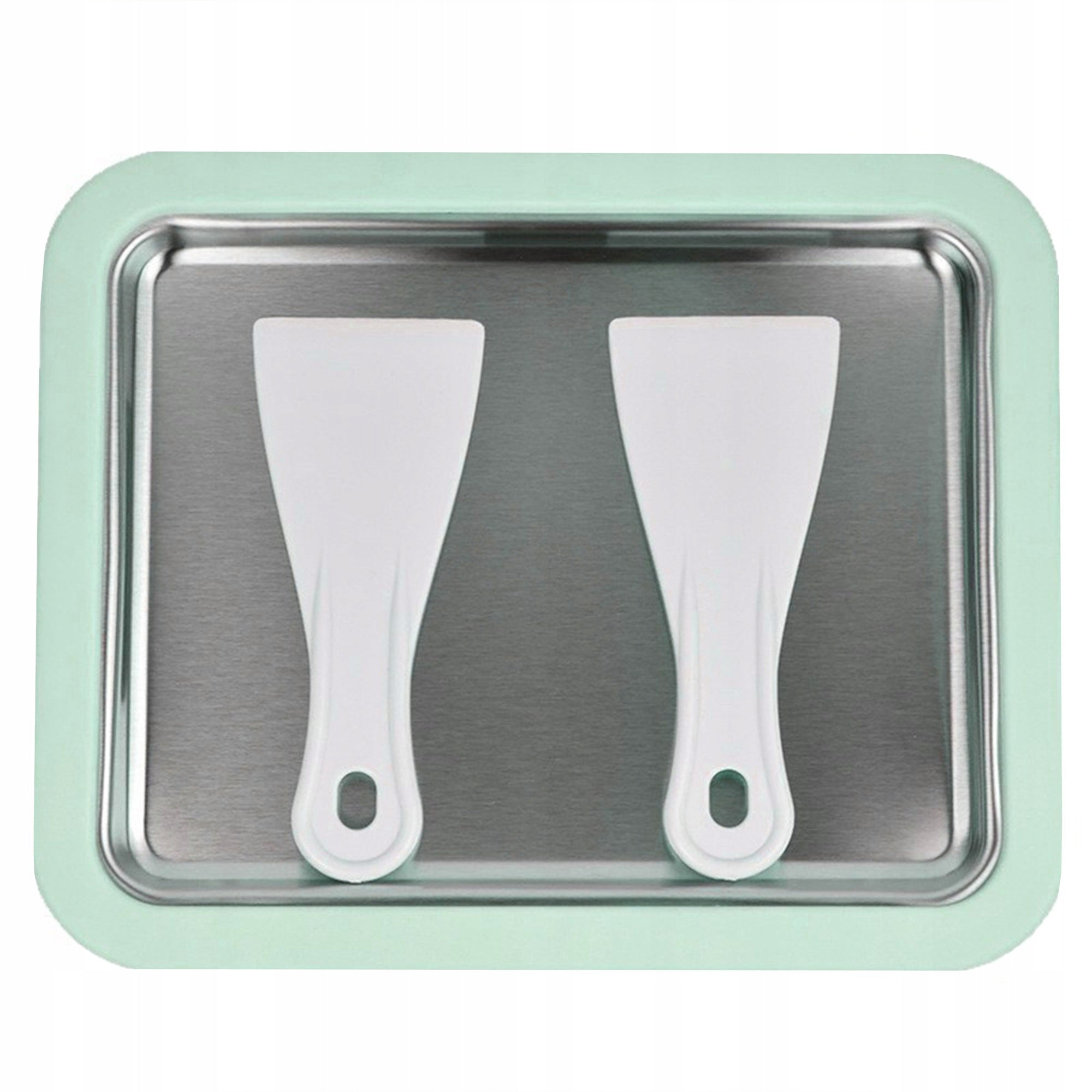 THAI ICE CREAM MAKER DESSERT TRAY GREEN 2 PCS SPATULAS Manufacturer code DOMOWE LODY TAJSKIE ZESTAW DO ROBIENIA LODÓW