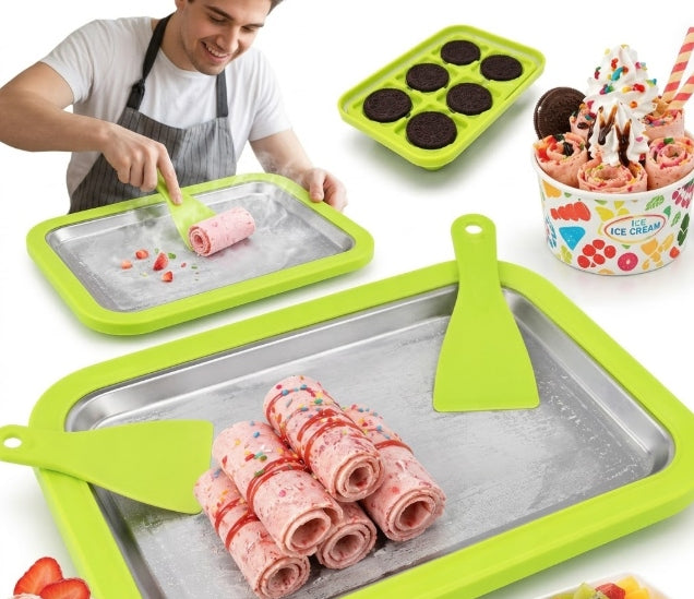 THAI ICE CREAM MAKER HOMEMADE XXL +2 SPATULAS
