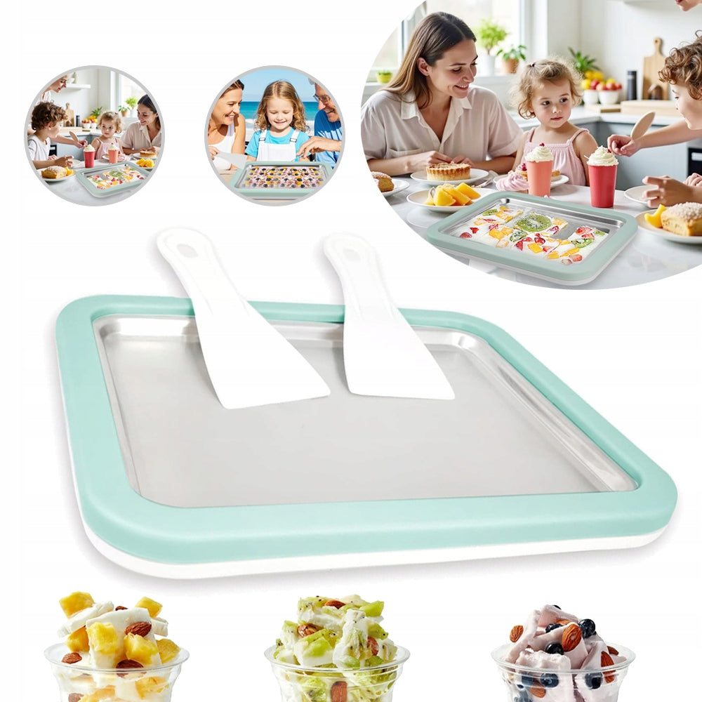 THAI ICE CREAM MAKING MACHINE ICE CREAM PLATE THAI INSTANT ICE CREAM