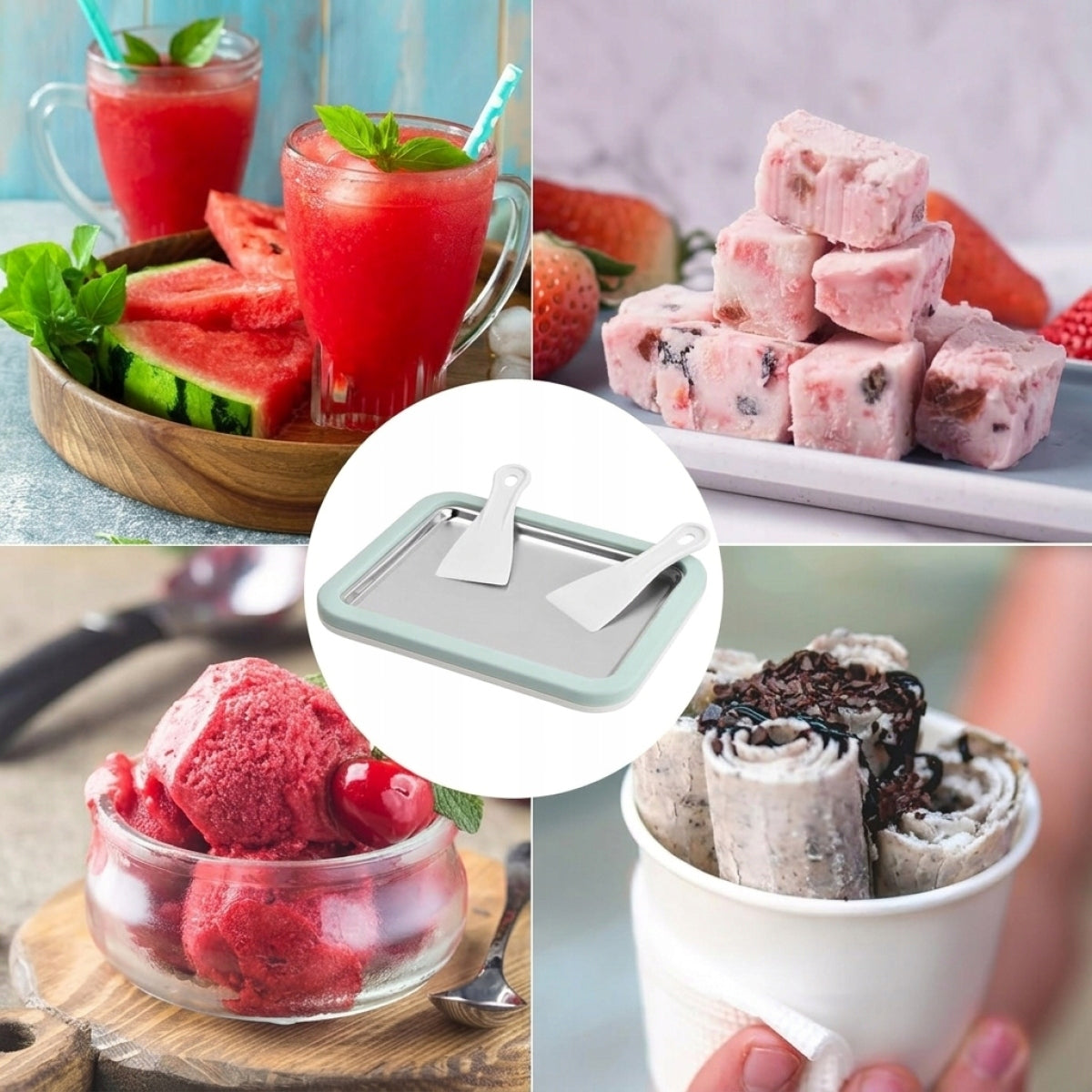 THAI ICE CREAM MAKING MACHINE SET THAI ICE CREAM MAKER SET Brand no brand