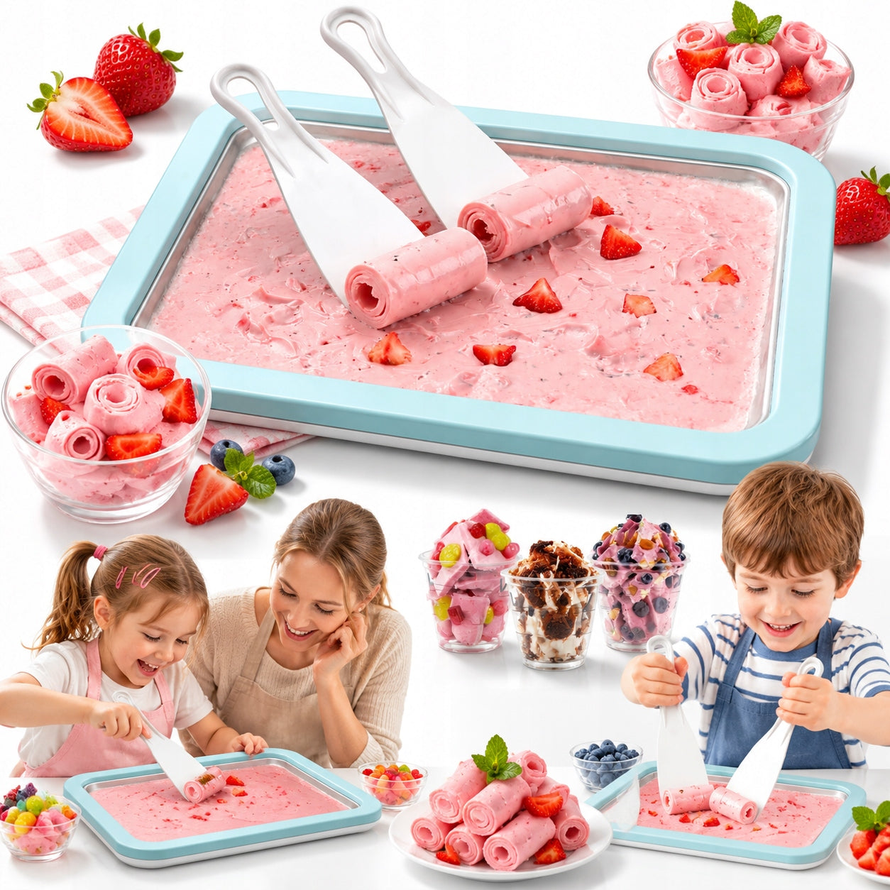 THAI ICE CREAM MAKING MACHINE SET THAI ICE CREAM MAKER SET