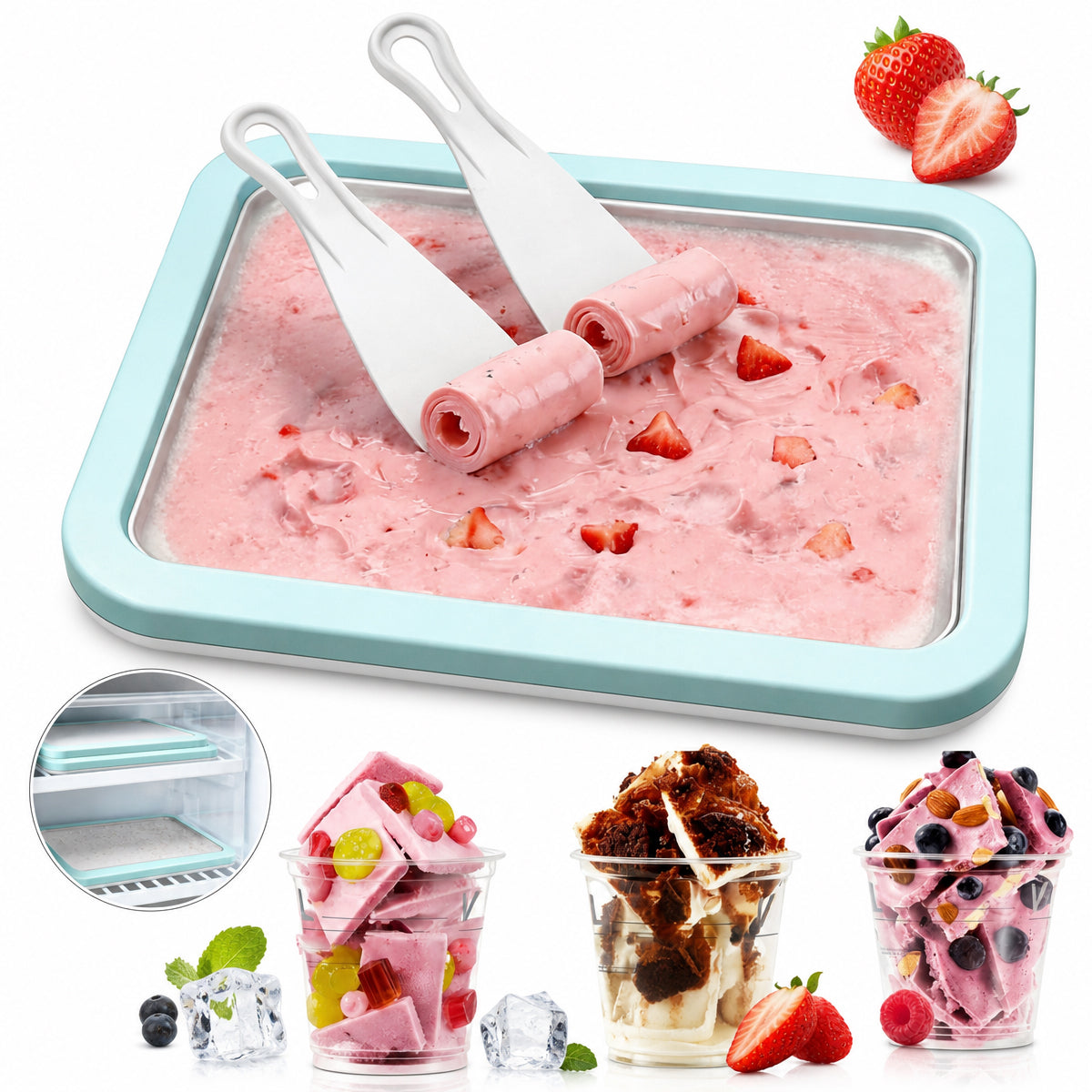 THAI ICE CREAM MAKING MACHINE SET THAI ICE CREAM MAKER