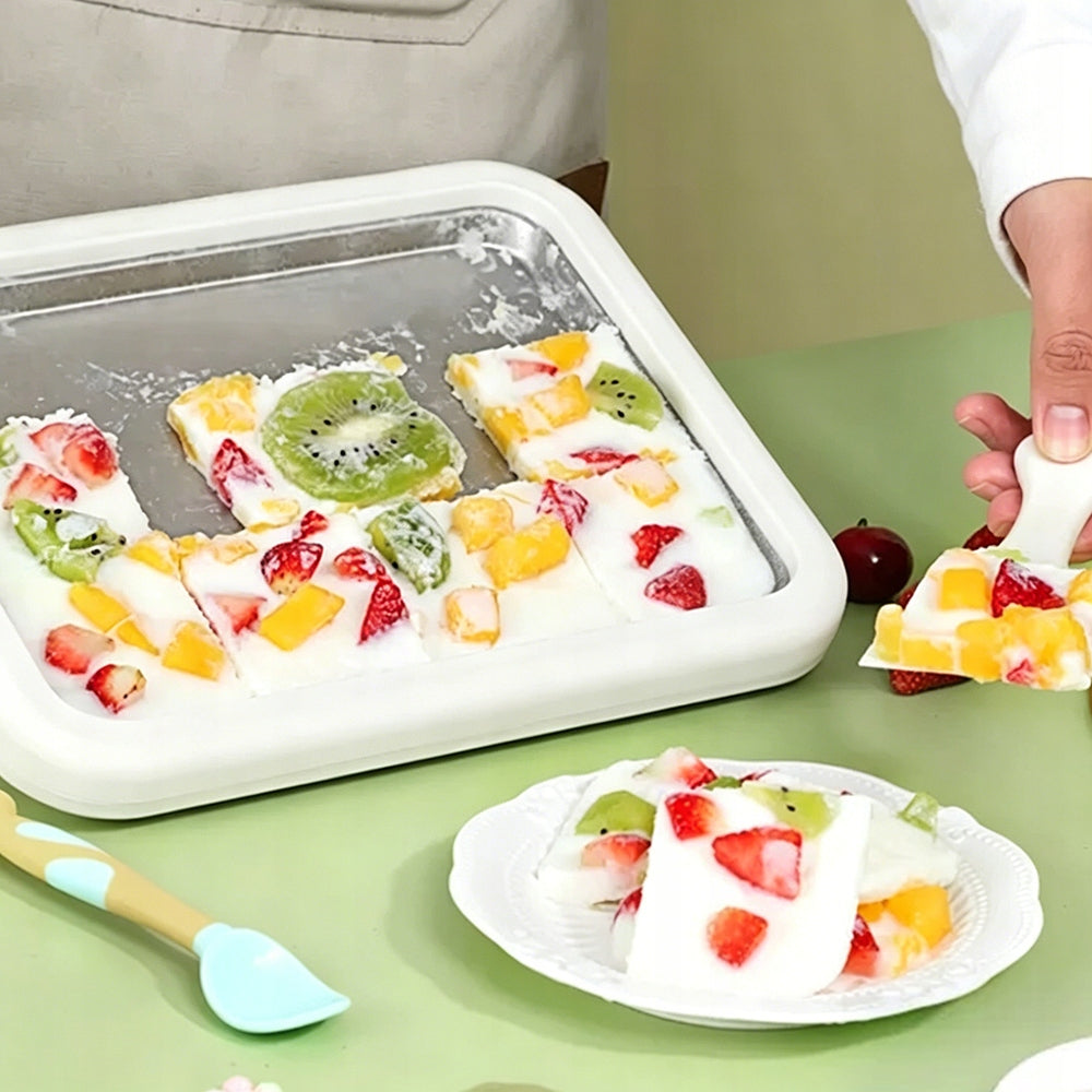 THAI ICE CREAM MAKING MACHINE TRAY ICE PLATE Dominant color gray