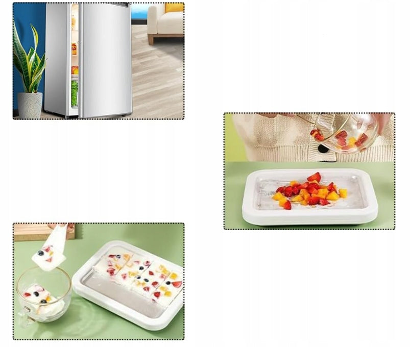 THAI ICE CREAM MAKING PAN LARGE MACHINE 2 SPATULAS THAI ICE CREAM Manufacturer code CLEARLY LODY TAJSKIE  taca