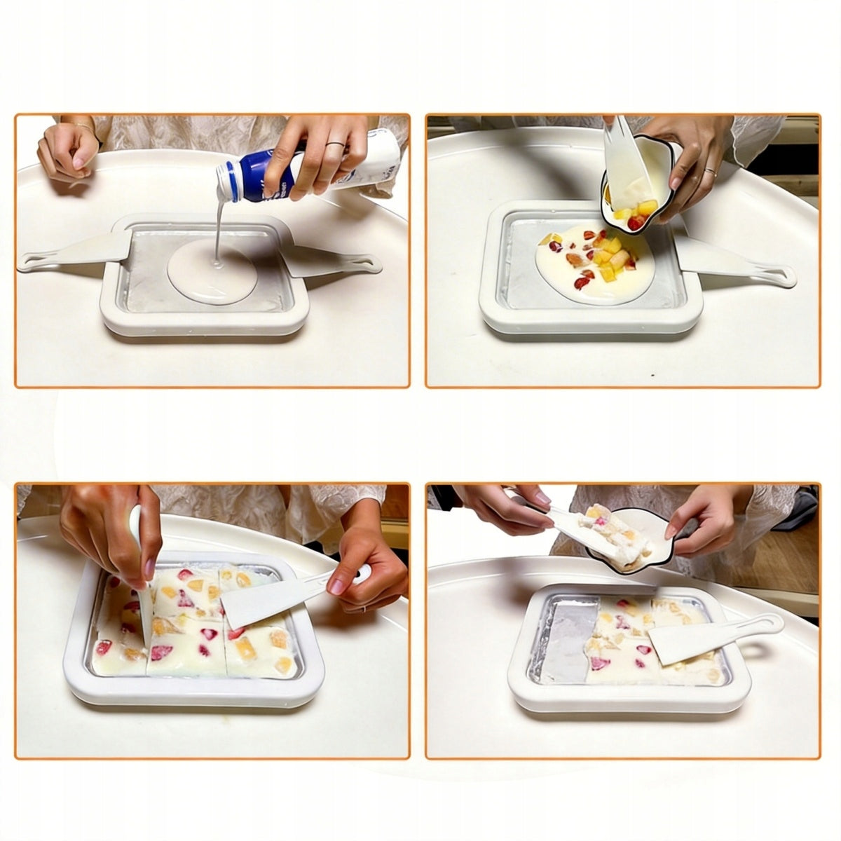THAI ROLLED ICE CREAM MACHINE - ICE PAN - ICE CREAM MAKER Packaging status original