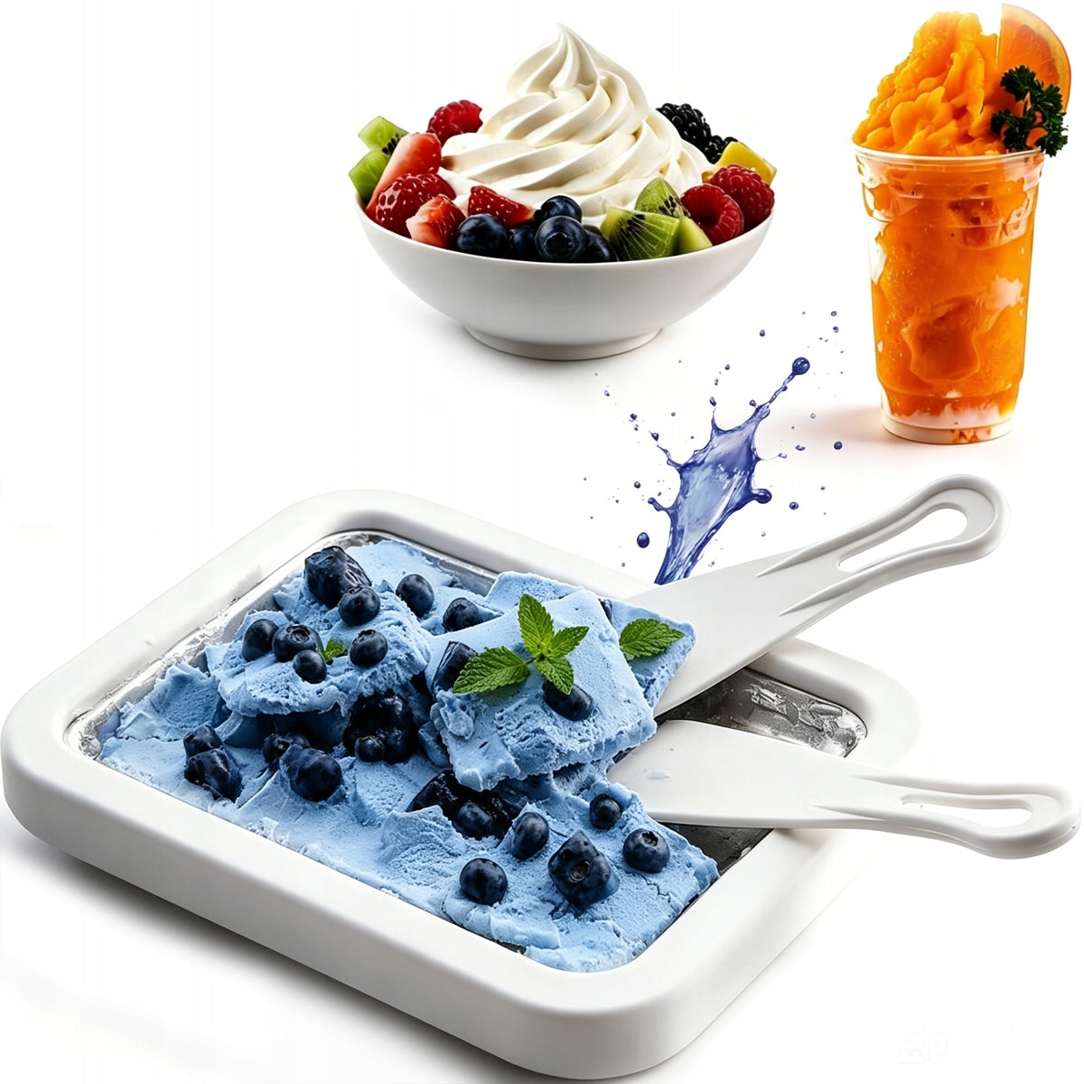 THAI SORBET ICE CREAM MAKING KIT THAI ICE CREAM COOLING PLATE