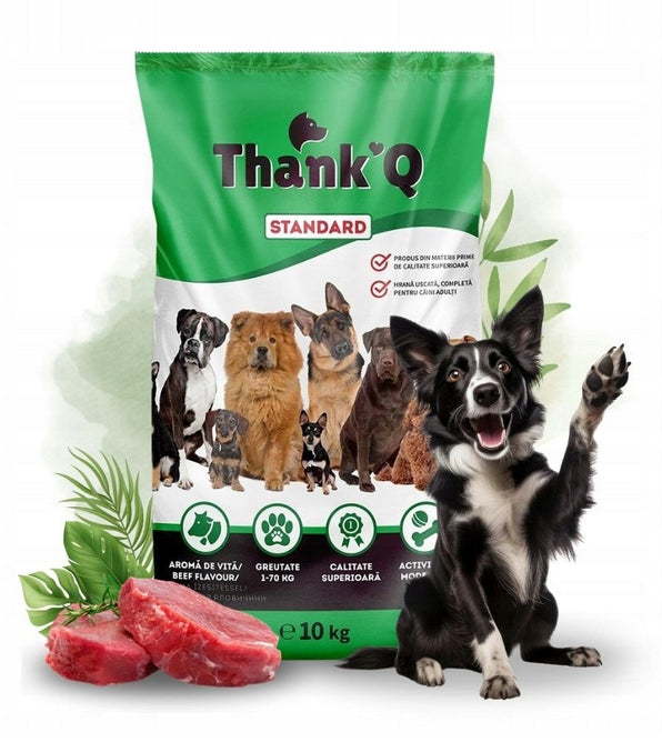 THANK'Q Standard Beef Flavoured Dry Dog Food with Vitamins 10kg