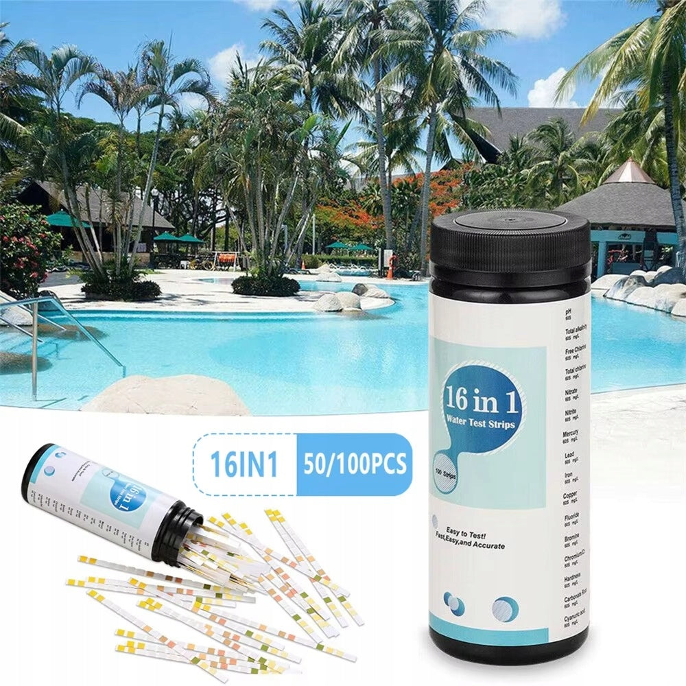 THE MOST ACCURATE TEST STRIPS FOR WATER QUALITY ANALYSIS UP TO 16 PARAMETERS!!! Kind other