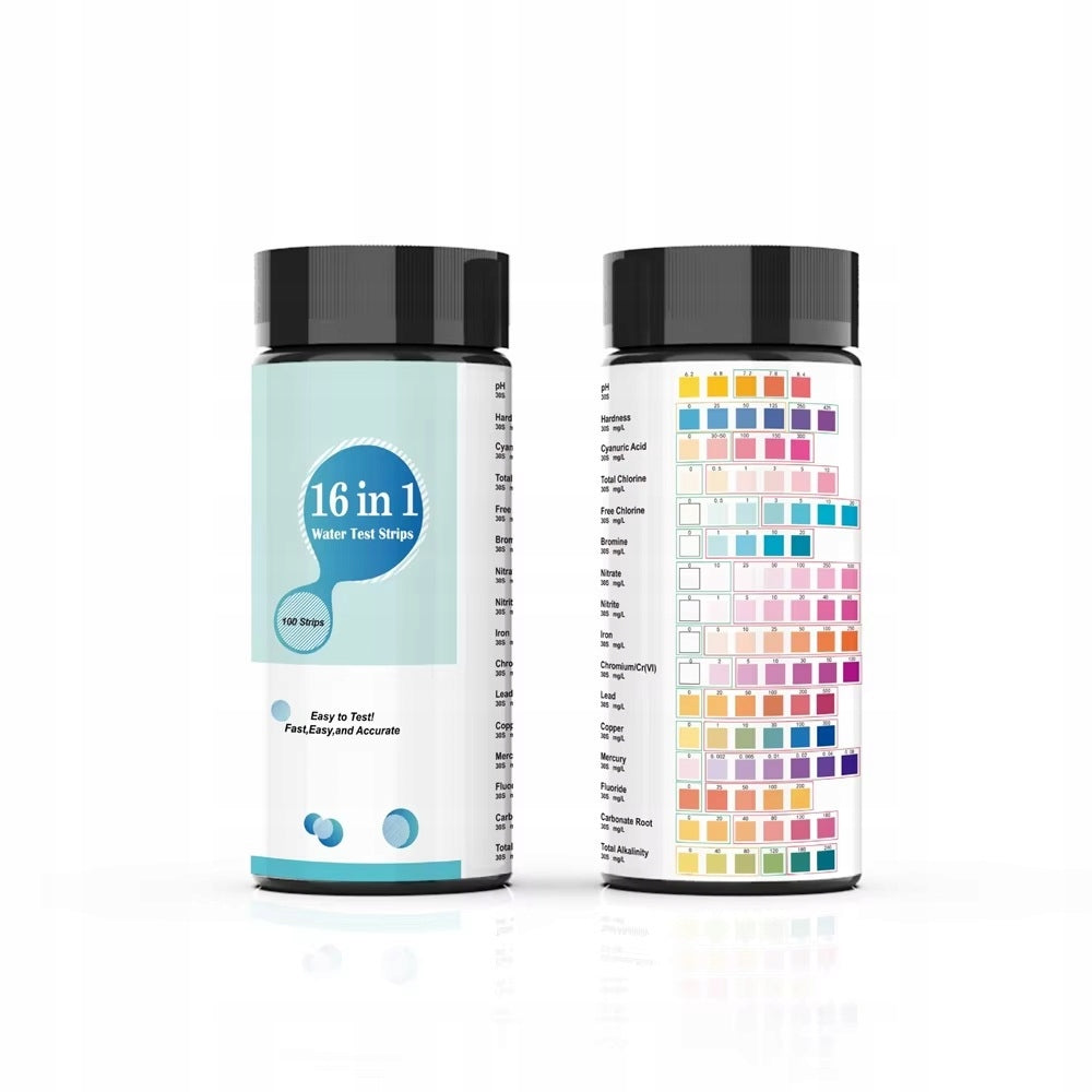 THE MOST ACCURATE TEST STRIPS FOR WATER QUALITY ANALYSIS UP TO 16 PARAMETERS!!! Manufacturer code XMSJ