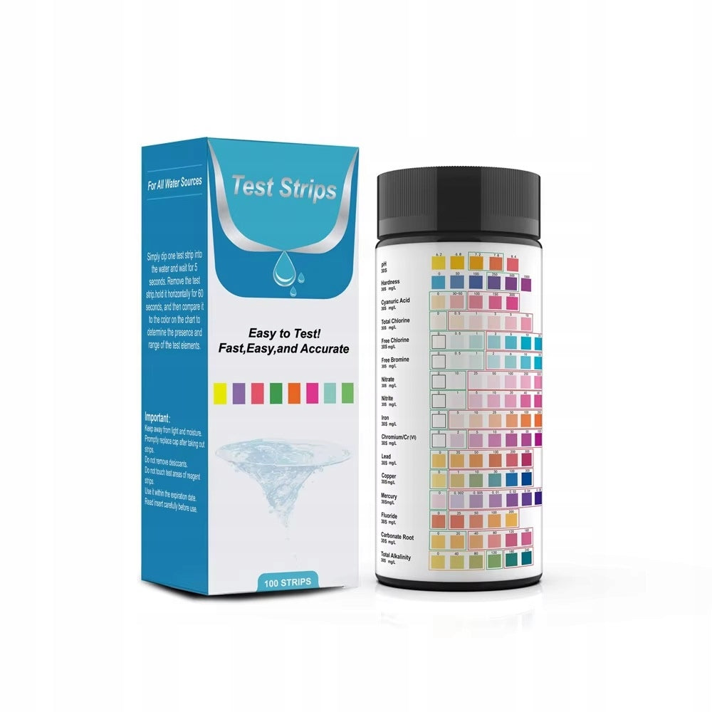 THE MOST ACCURATE TEST STRIPS FOR WATER QUALITY ANALYSIS UP TO 16 PARAMETERS!!!