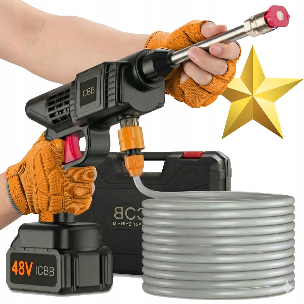 THE MOST POWERFUL PRESSURE WASHER Cordless 48V 2x 4AH WASH KIT Model Myjka Ciśnieniowa Akumulatorowa ICBB PRO
