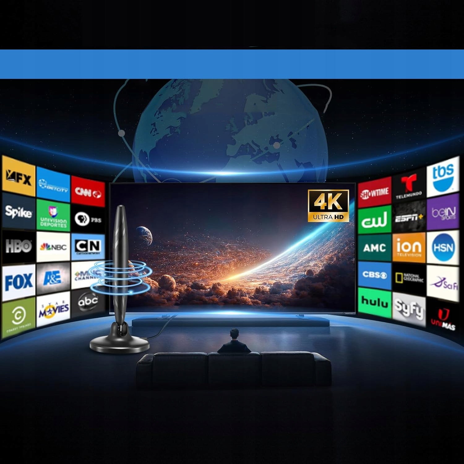 THE MOST POWERFUL TV ANTENNA DVB-T2 ACTIVE WITH AMPLIFIER Brand no brand