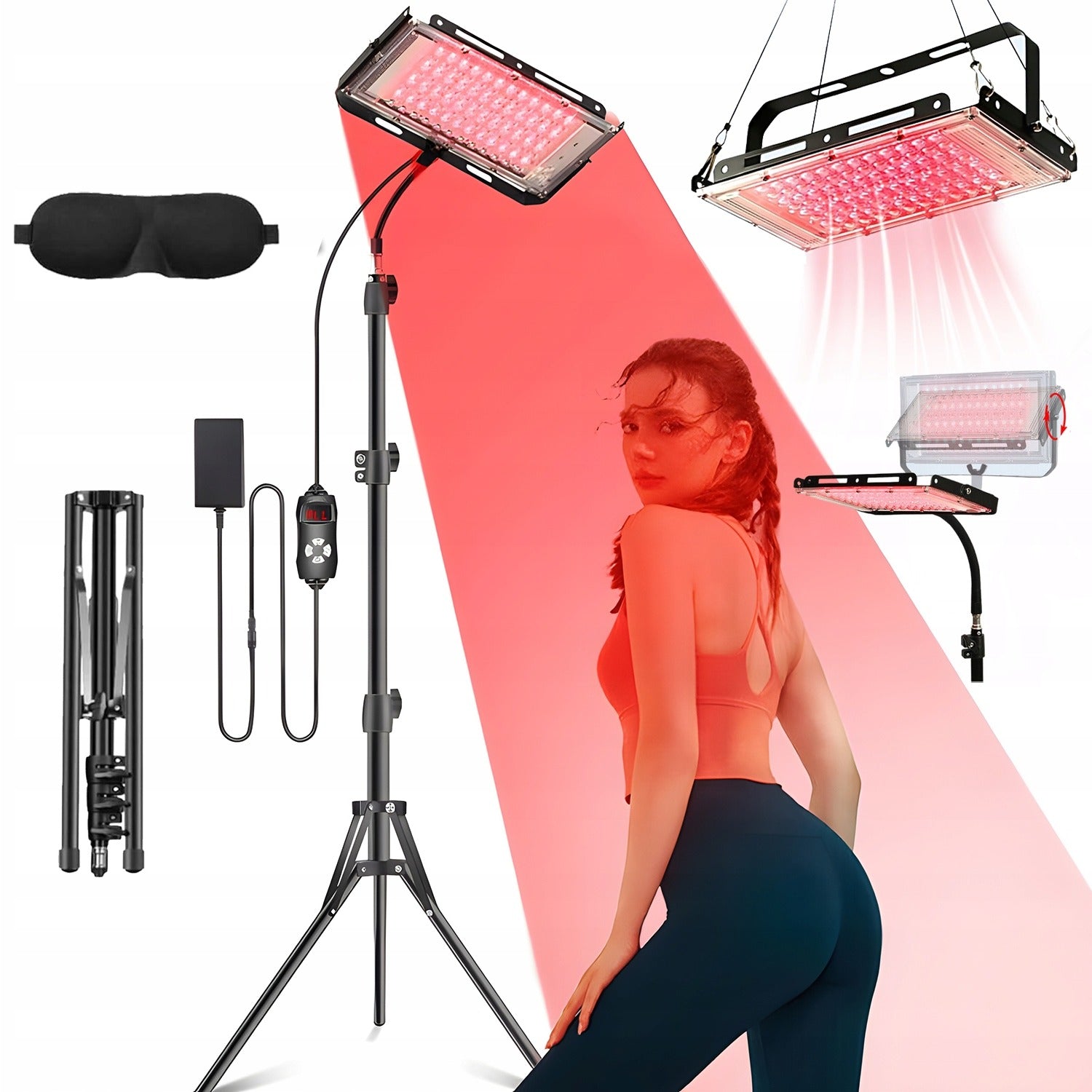 THERAPEUTIC LAMP 96LED RED LIGHT THERAPY ON A TRIPOD 660NM+850NM