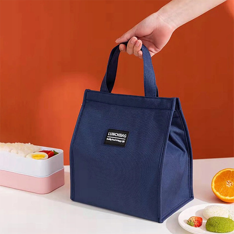 THERMAL BAG WITH A HANDLE, INSULATED, WATERPROOF LUNCH BOX, NAVY BLUE 10 L Brand no brand