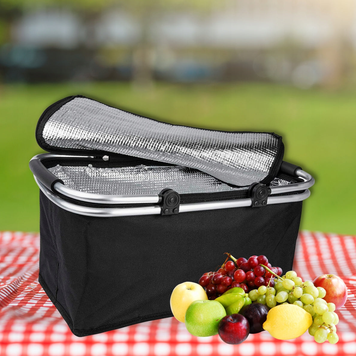 THERMAL HIKING PICNIC BASKET FOLDING FOR FOOD FOR CAMPING TRIP Brand MEMFLOW