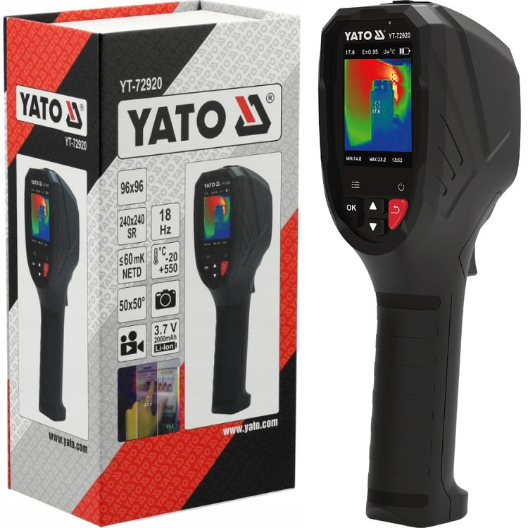 THERMAL IMAGING CAMERA YATO VOx 96x96 240x240 -20 - 550°C 18 Hz NETD <60 mK Manufacturer code YT-72920