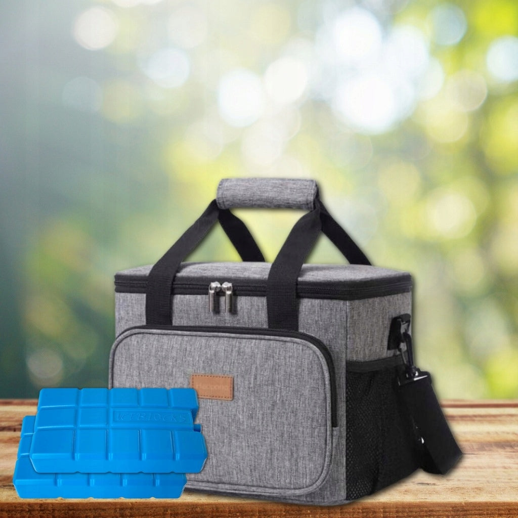 THERMAL INSULATION BAG TOURIST TRAVEL 20L + COOLING CARTRIDGES Manufacturer code Torba termiczna piknikowa