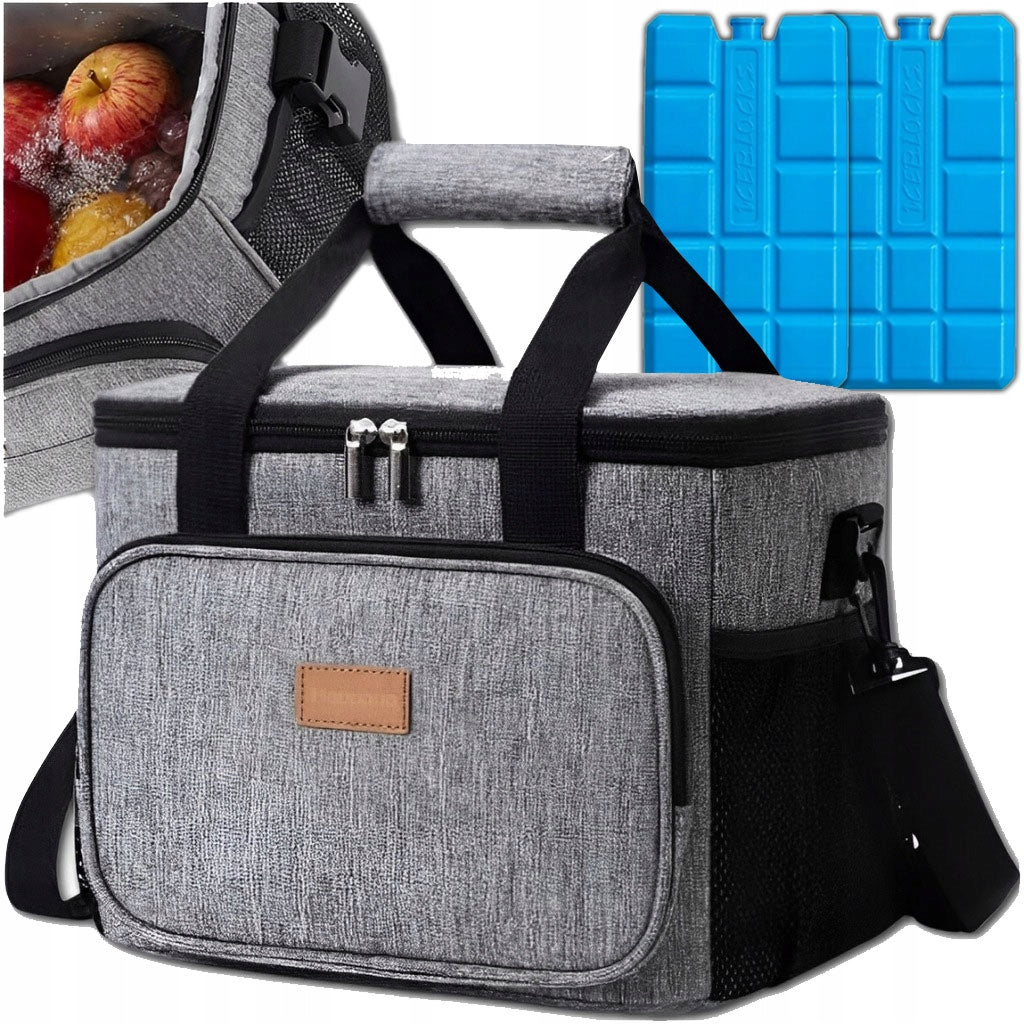 THERMAL INSULATION BAG TOURIST TRAVEL 20L + COOLING CARTRIDGES