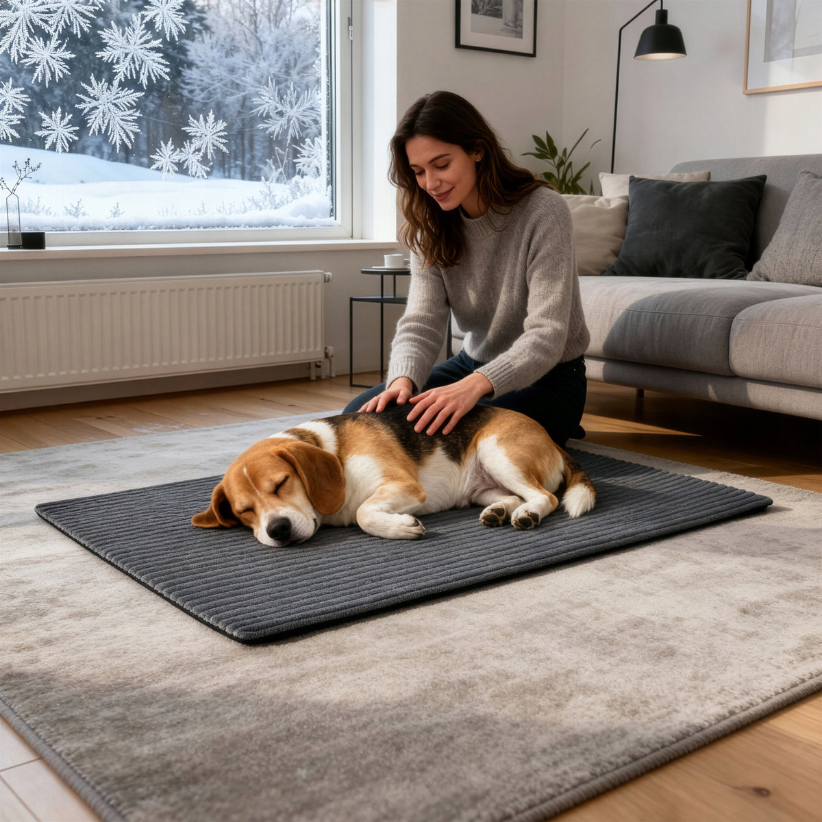 THERMAL INSULATION MAT FOR CAT DOG 100X70 CM WARM HEATING BED XL Manufacturer code MATA TERMOIZOLACYJNA 100x70 MINKIN SZARE