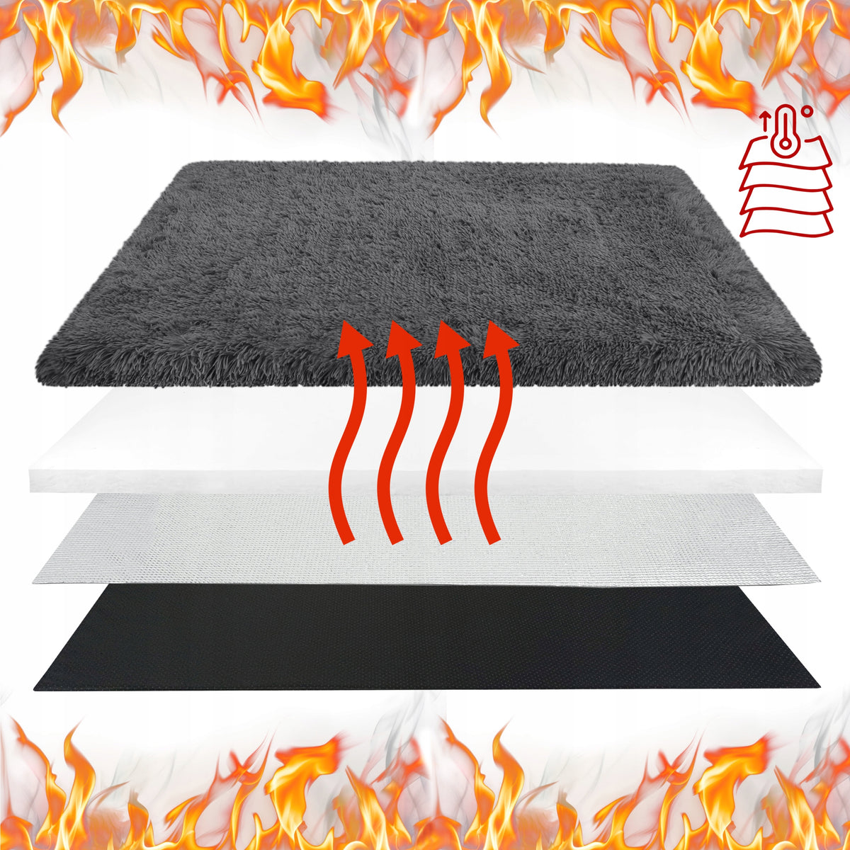 THERMAL INSULATION MAT FOR CAT DOG 70x50 CM HEATING BED L EAN (GTIN) 5901179404888