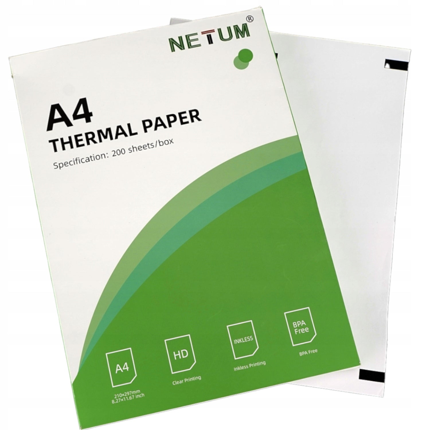 THERMAL PAPER NETUM A4 200 SHEETS FOR PORTABLE PRINTER XL-P801 AND OTHERS