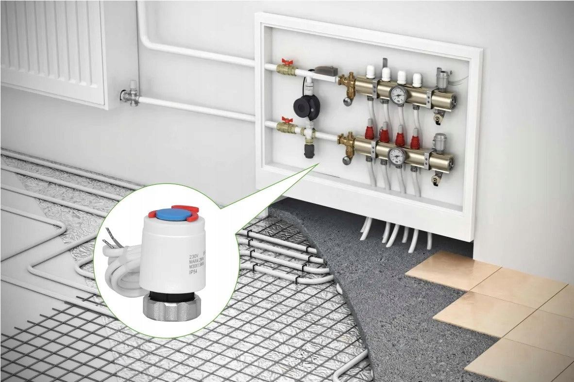 THERMOELECTRIC ACTUATOR WIRED VALVE FOR FLOOR SPLITTERS NC Manufacturer code TER3P