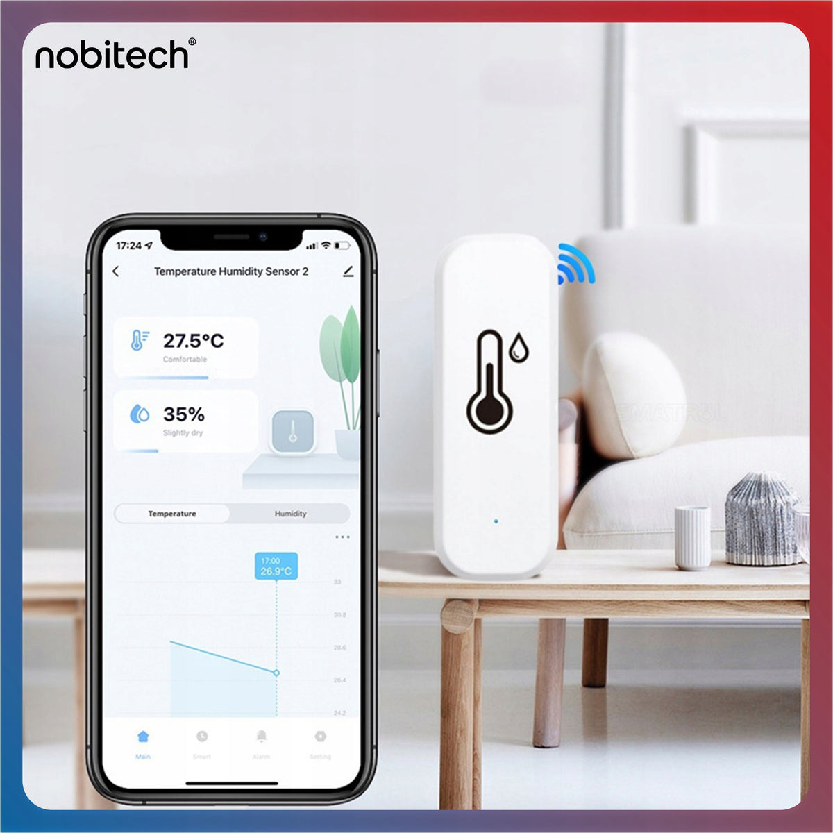 THERMOMETER HUMIDITY TEMPERATURE SENSOR HYGROMETER WIFI TUYA SMART HOME Packaging status original