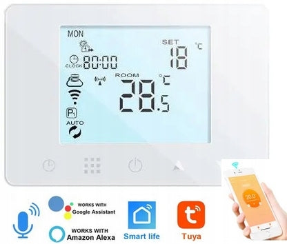 THERMOSTAT WALL PANEL ROOM TOUCH SCREEN LED WiFi TUYA TERSCW2