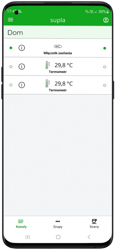 THERMOSTAT WiFi PRELOADED SUPLA Sonoff THR316 TEMPERATURE SENSOR DS18B20 2x1mb Packaging status original