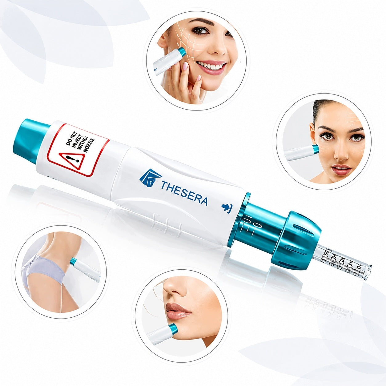 THESERA Stabilizer Needleless Syringe for Hyaluronic Acid Korea Packaging status original