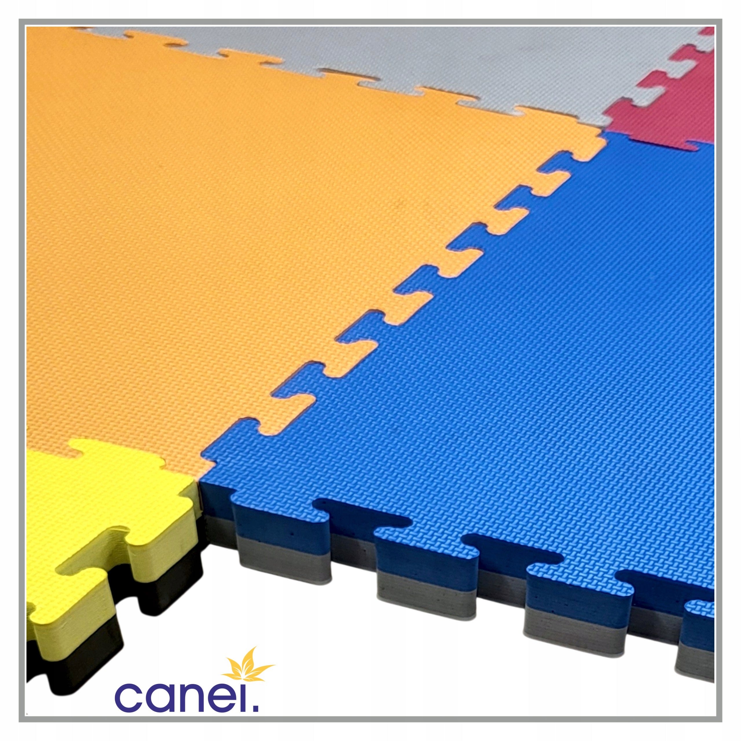THICK 4cm FOAM MAT Protective Floor Foam Puzzle for Exercise Equipment Manufacturer code Puzzle do Ćwiczeń 4cm 60x60 szara niebieska