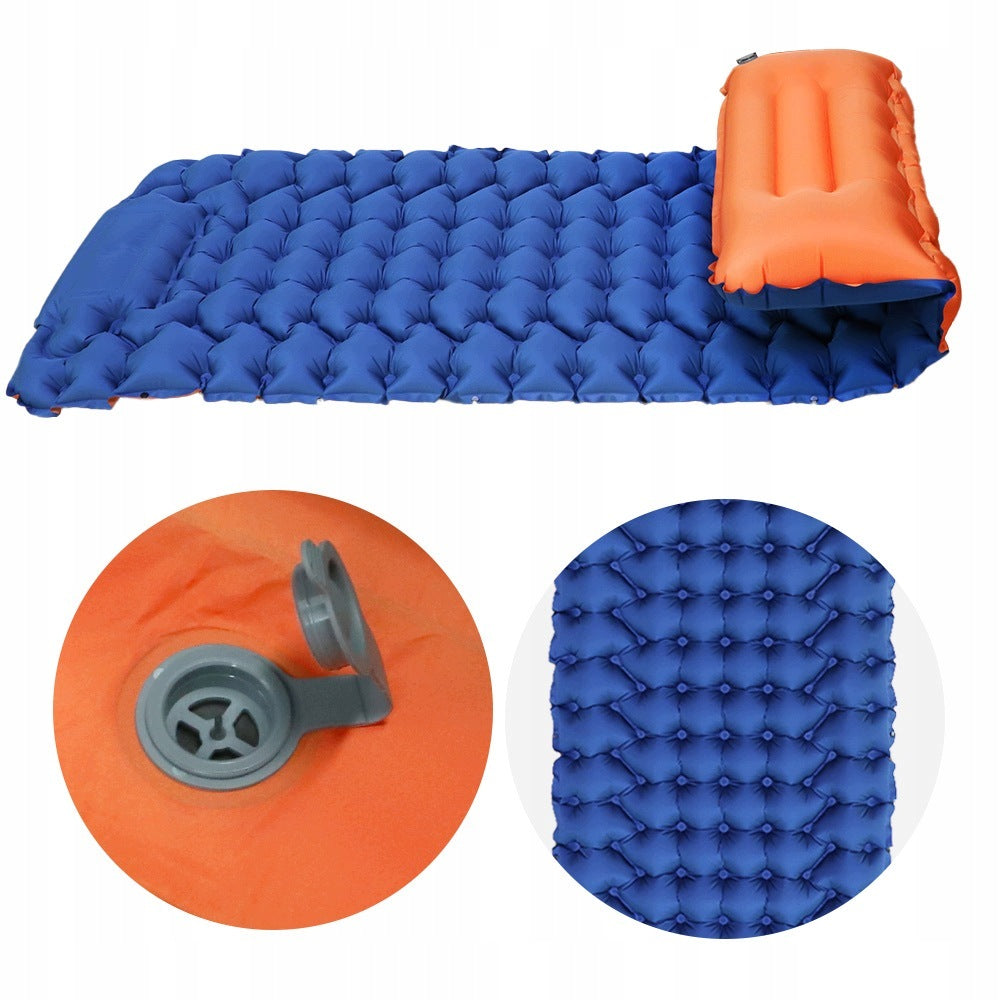 THICK CAMPING MATTRESS INFLATABLE MAT WITH FOOT PUMP DOUBLE-SIDED 198X72CM Packaging status original