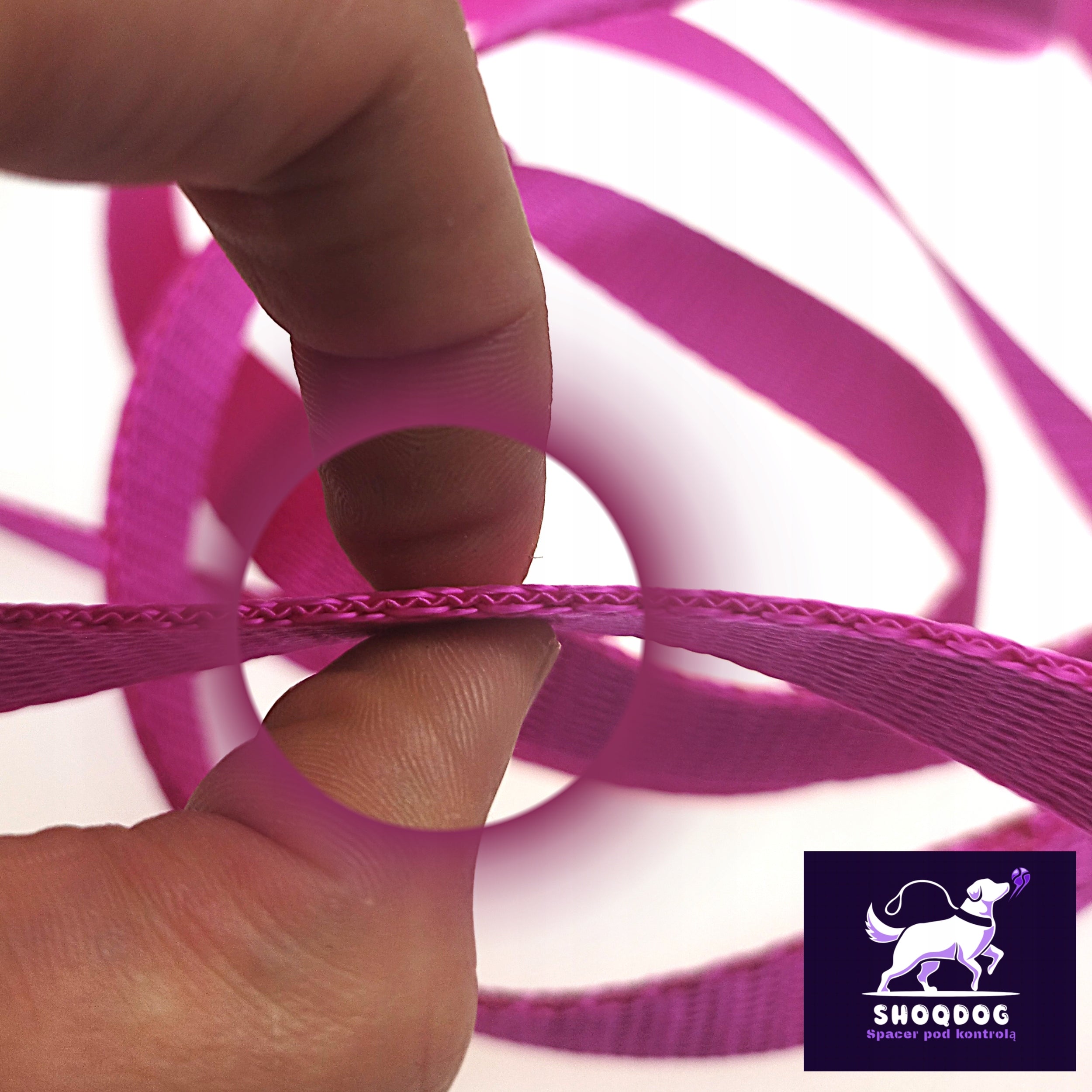 THICK DOG LEASH TAPE TRAINING CORD STRONG 7M PINK Packaging status original