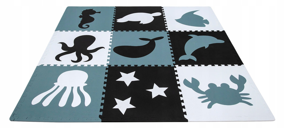 THICK FOAM PUZZLE XXL FLOOR FOAM MAT 180x180 SEA ANIMALS Batteries included no