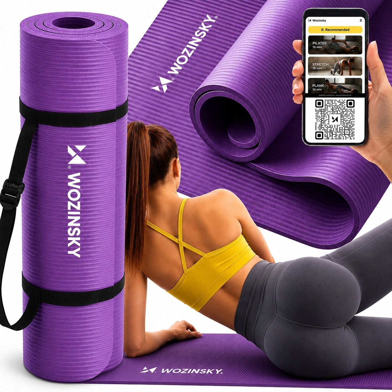 THICK MAT 1,5 CM FOR YOGA GYMNASTIC TRAINING EXERCISE MAT LARGE