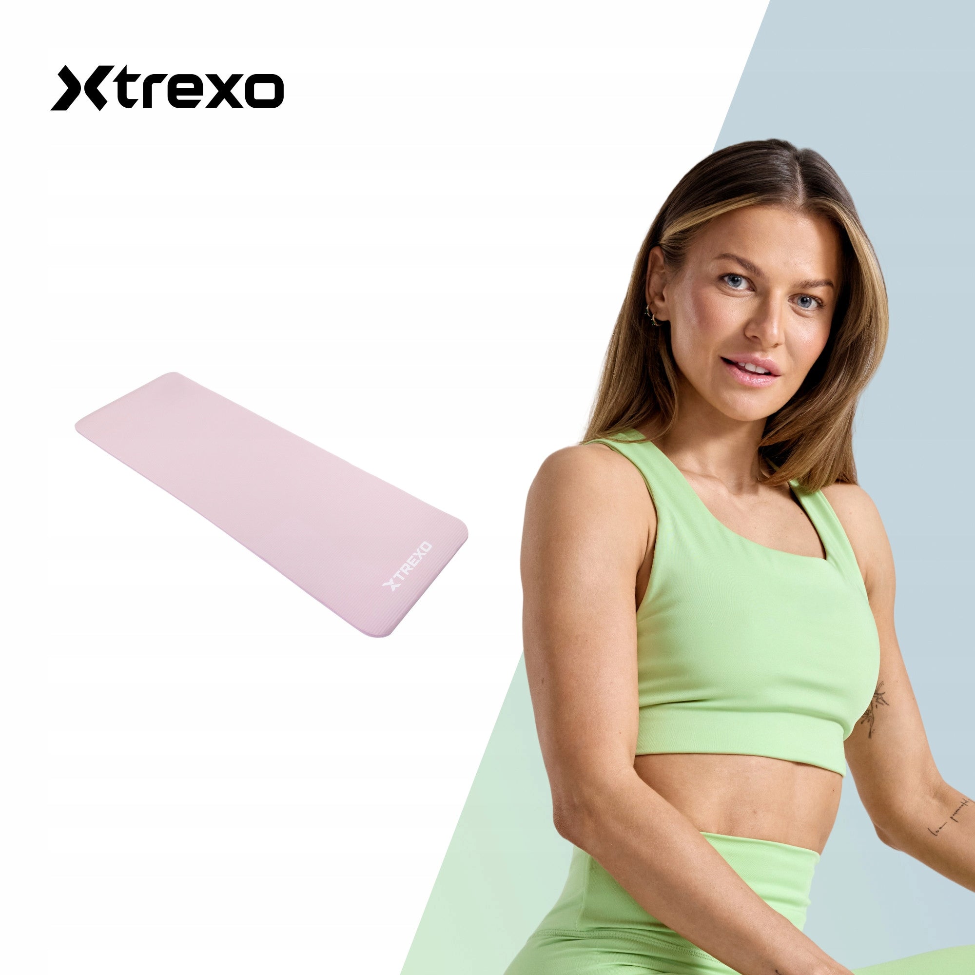 THICK NON-SLIP fitness mat for yoga exercises XTREXO training 15 mm Manufacturer code TRX-MJN002-VL