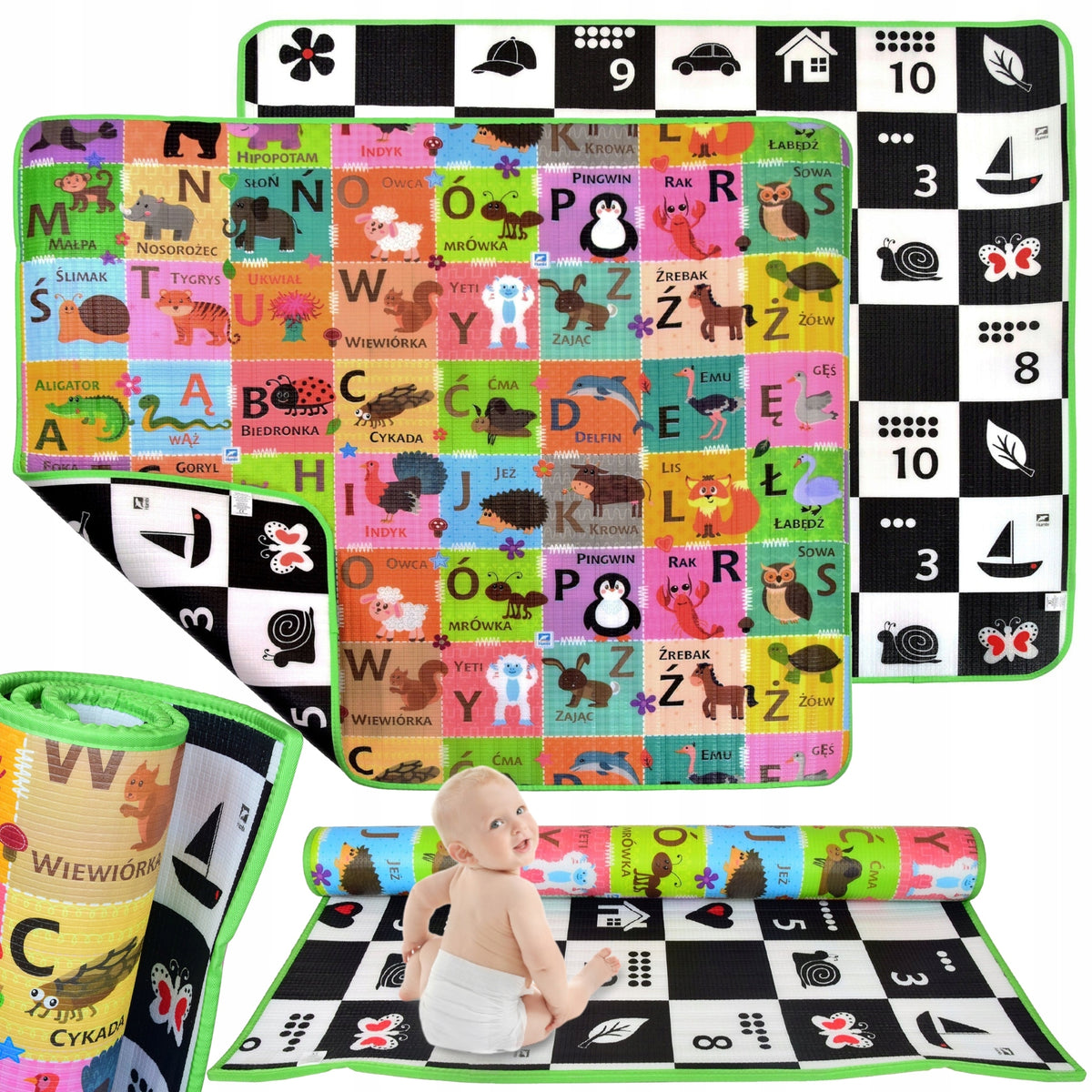 THICKEST EDUCATIONAL FOAM MAT ALPHABET PL THICK 150X180X1,5CM ROLLED