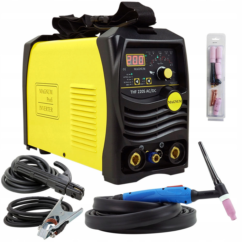 TIG AC/DC inverter welder Magnum THF 200 HF Pulse Aluminium 230V AC DC