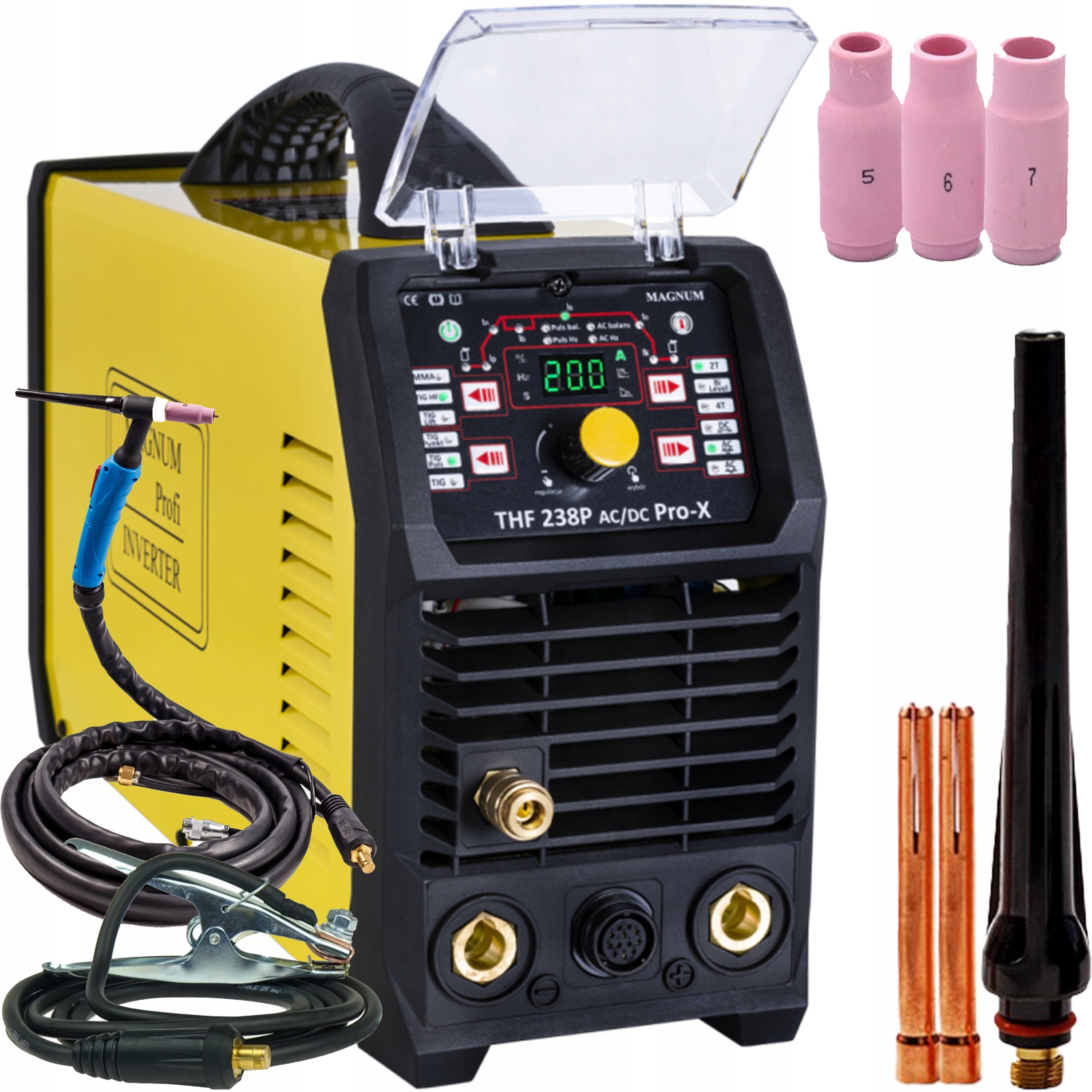 TIG ACDC inverter welder light efficient 200A 60% PULS MAGNUM 238-X