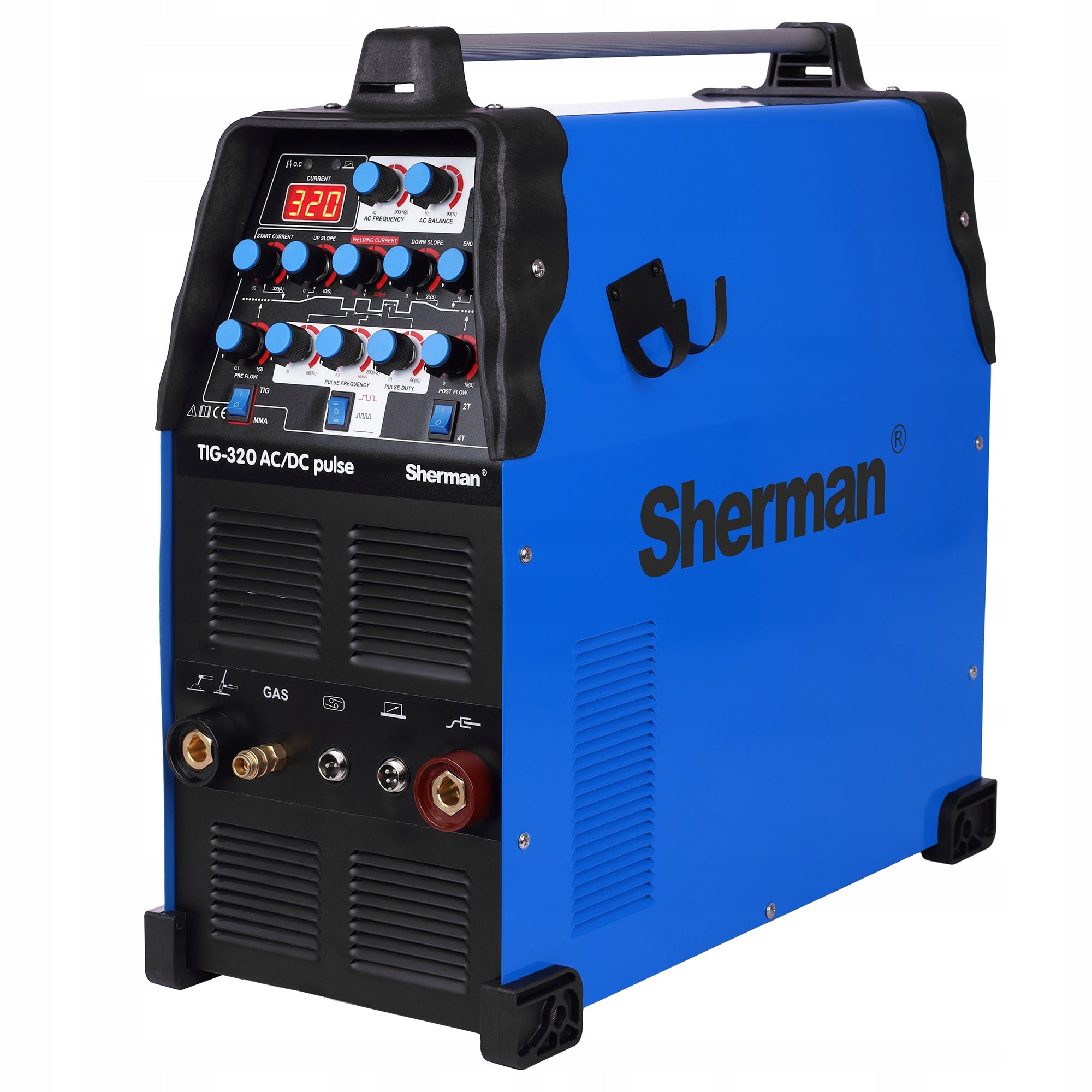 TIG MMA ALUMINIUM Sherman TIG 320 AC/DC PULSE inverter welder