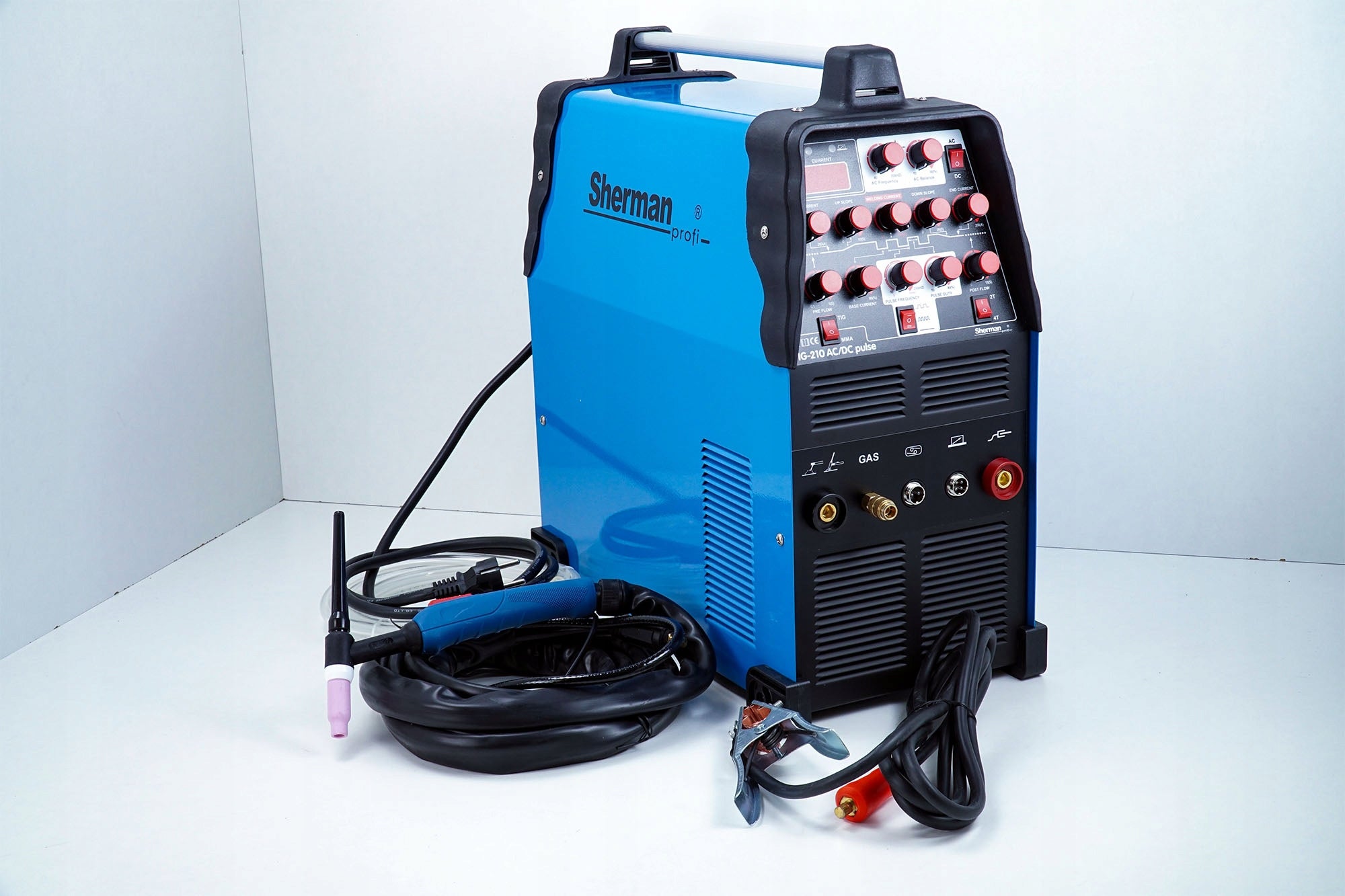 TIG welding machine for ALUMINIUM SHERMAN 210 ACDC 200A Set WIRE GLOVES Manufacturer code Sherman TIG 210 AC/DC RSH2