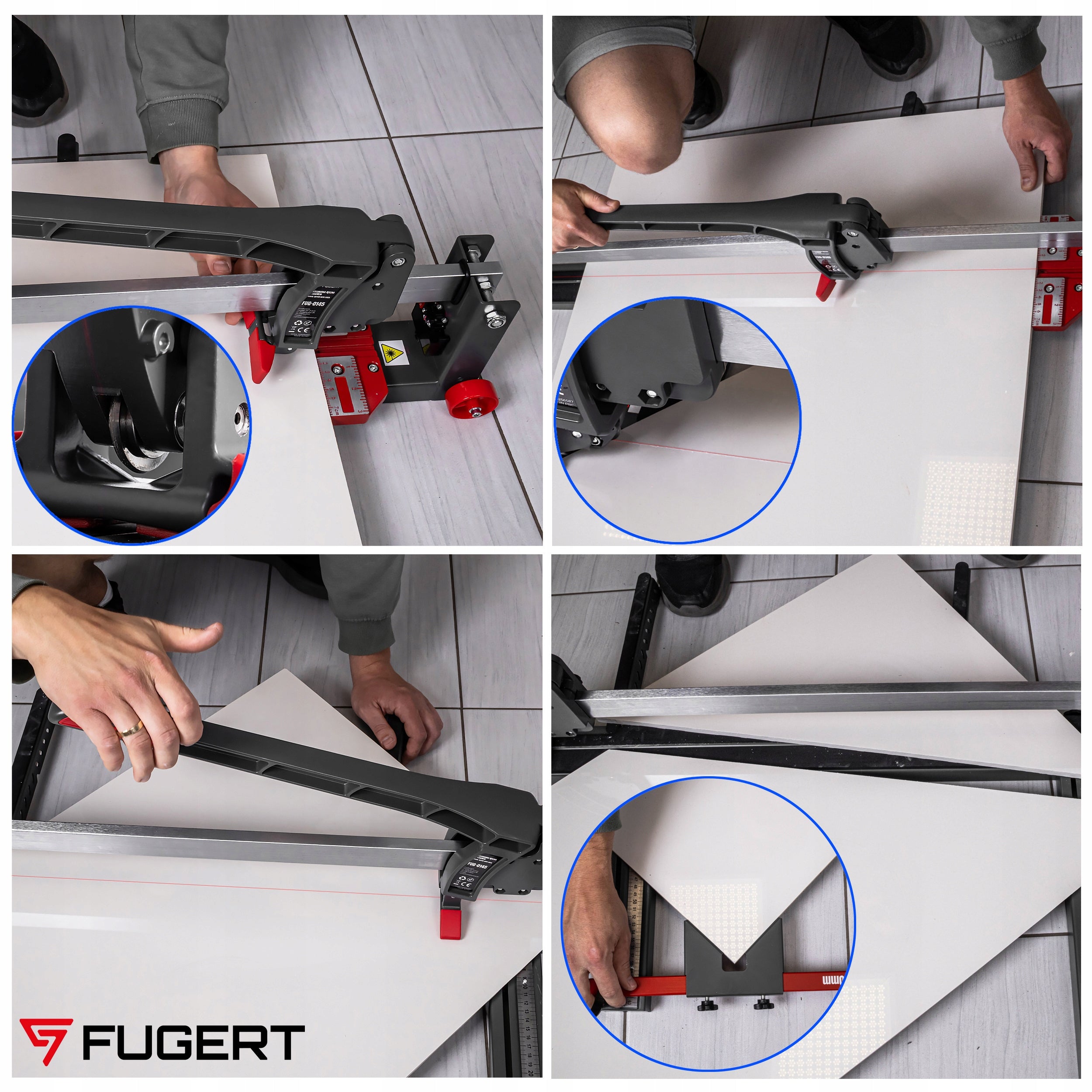 TILE CUTTER 120 CM LASER STONEWARE TILE CUTTING MACHINE Brand FUGERT