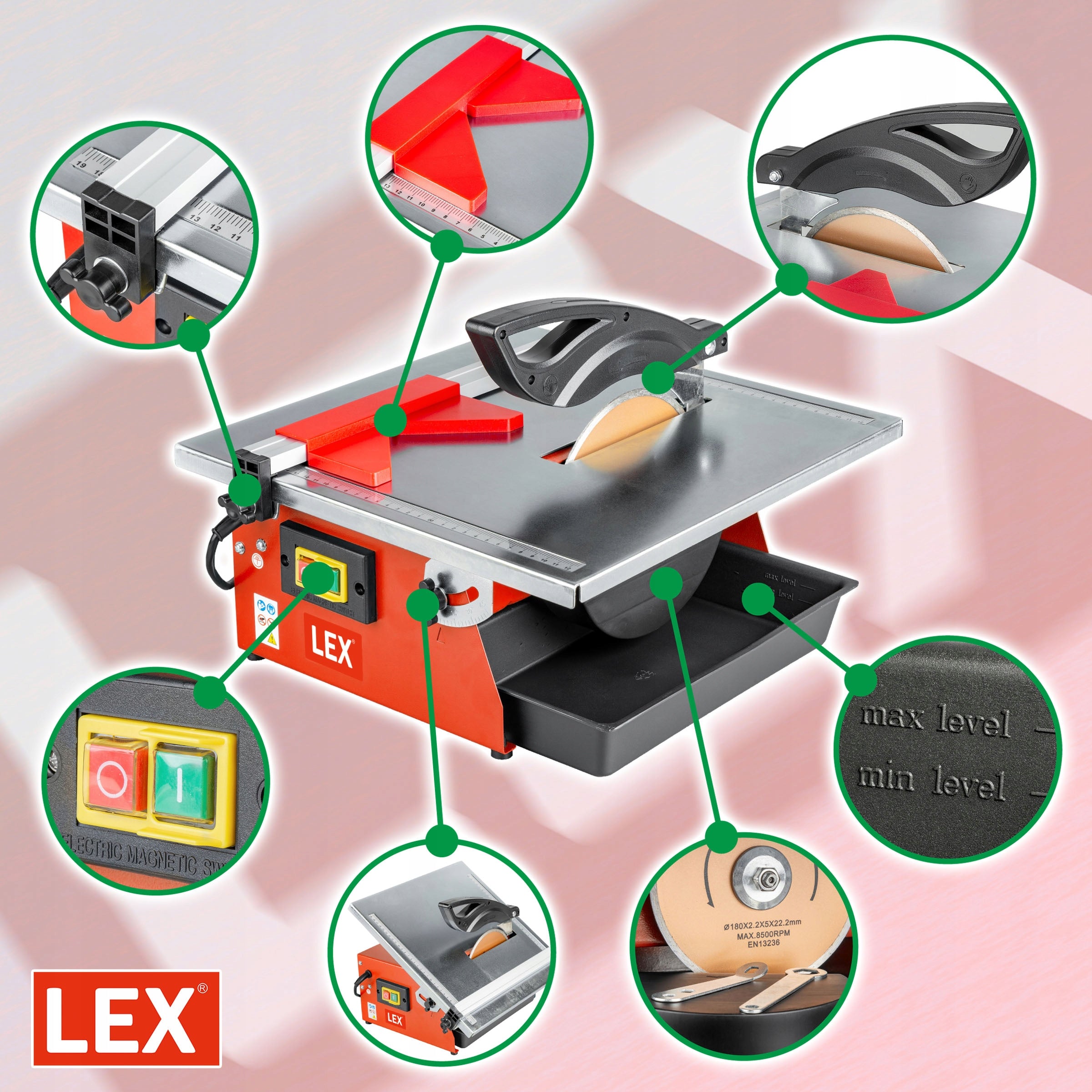 TILE CUTTER FLIZ GLAZE STONEWARE PANELS TABLE SAW WET TABLE Brand Lex