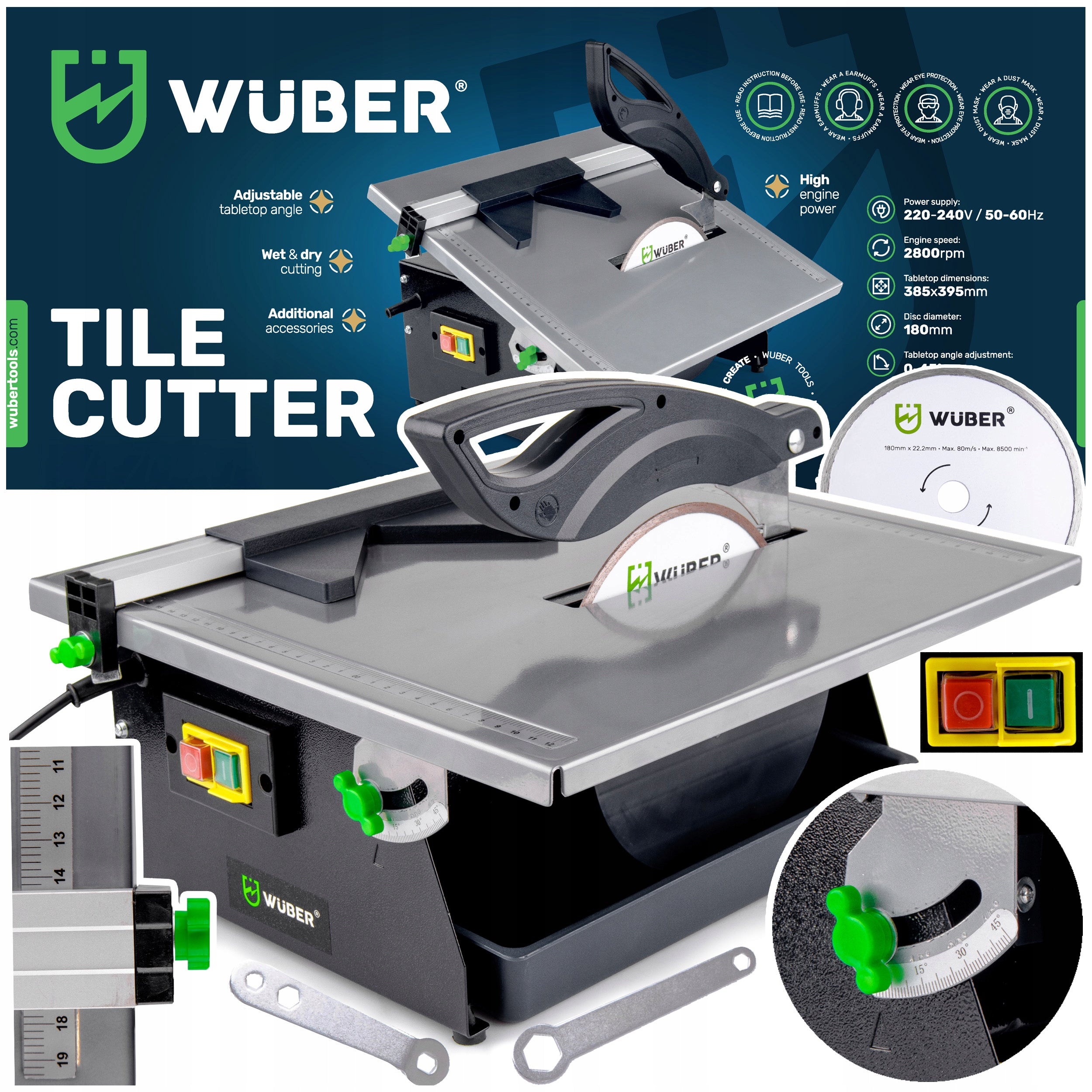 TILE CUTTER TABLE SAW FOR WOOD TILES WET DRY COUNTRY