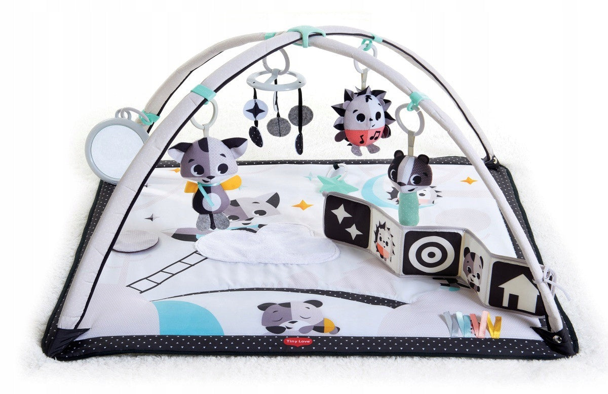 TINY LOVE Gymnastics Educational Mat with Headbands Magic Land Black and White