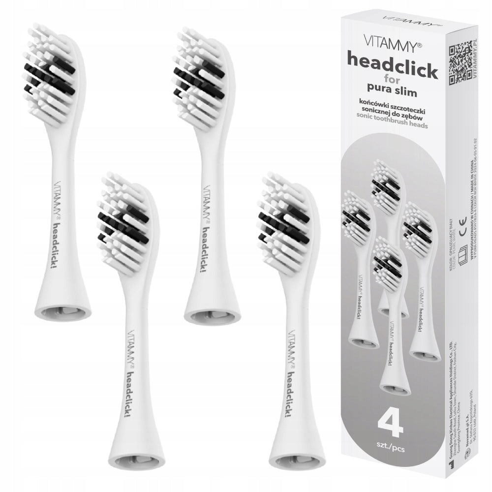TIP HEADS FOR SONIC TOOTHBRUSH VITAMMY PURA WHITE