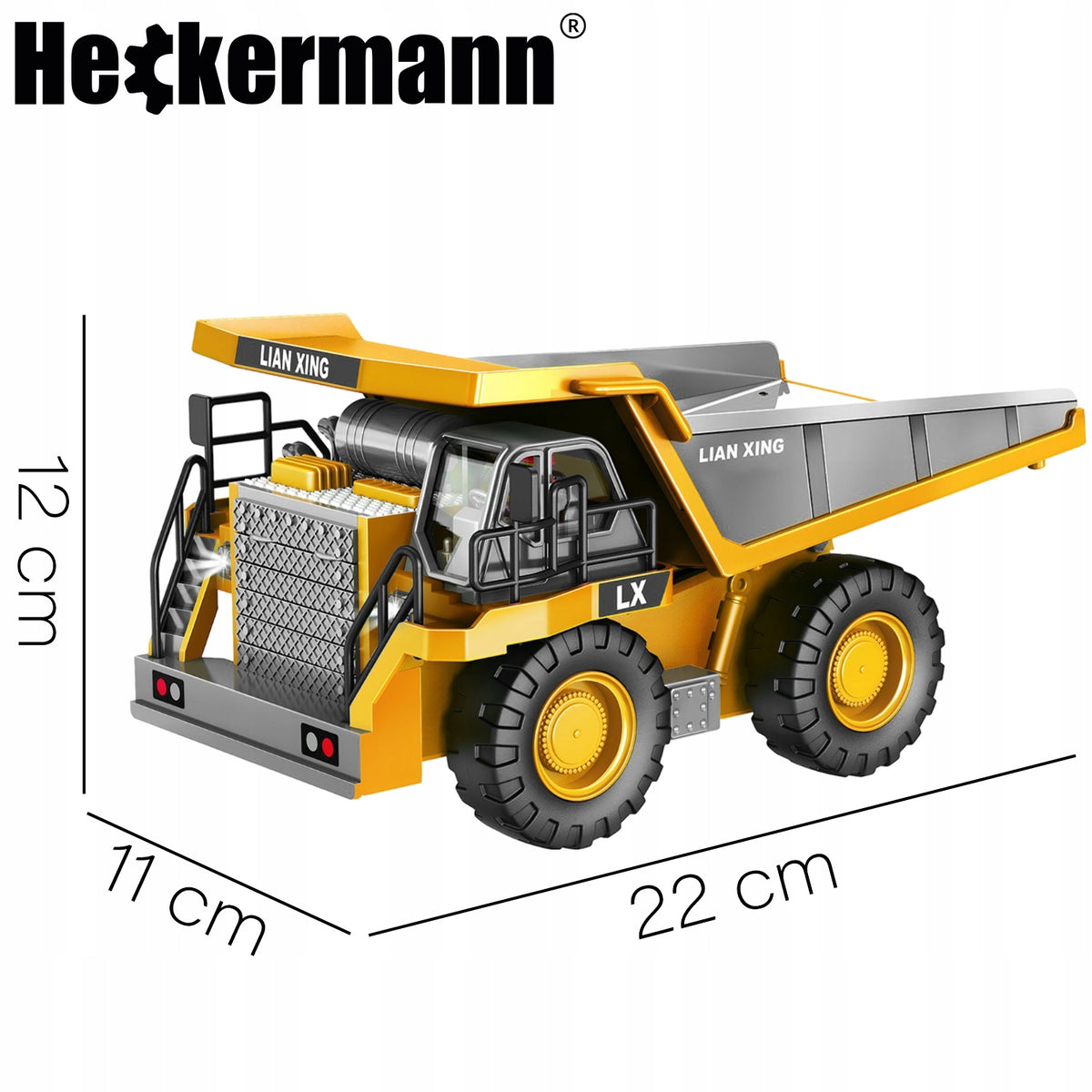 TIPPER REMOTE CONTROLLED GIFT TOY FOR CHILDREN LARGE BULLDOZER RC Brand Heckermann