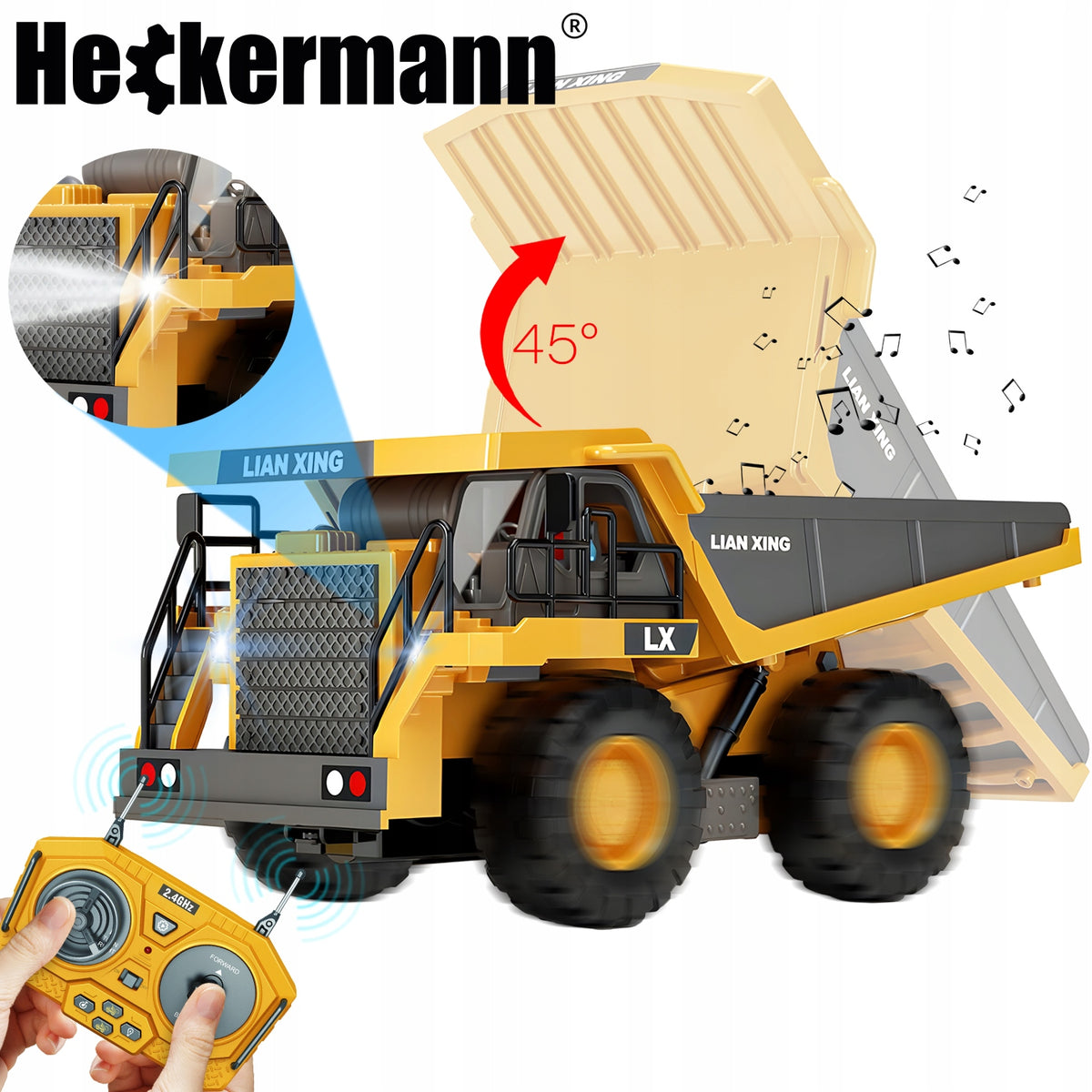 TIPPER REMOTE CONTROLLED GIFT TOY FOR CHILDREN LARGE BULLDOZER RC Packaging status original