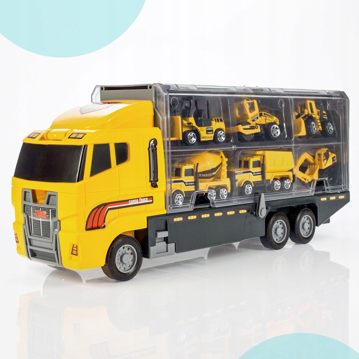 TIR CAR AUTO TRUCK TOW TRUCK SET OF 6 CARS CAR MACHINE FOR BOY Manufacturer code 107306