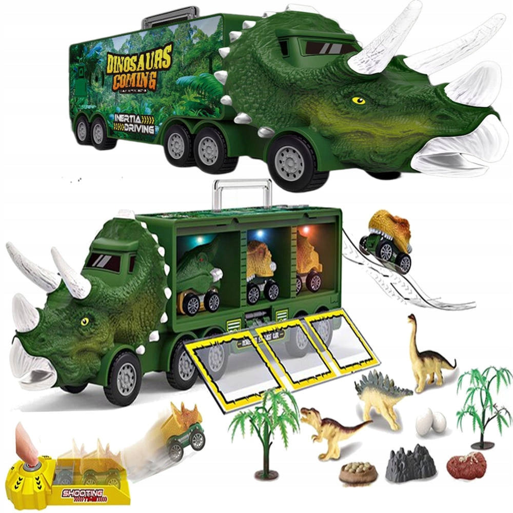 TIR TRUCK DRIVEN TOW TRUCK DINOSAURS LAUNCHER EFFECTS SUITCASE EFFECTS